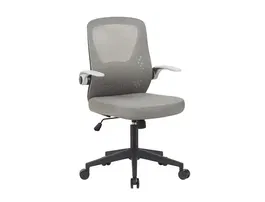Q-connect Silla de Oficina Terni Malla Transpirable Ajustable, Gris/Negro, Altura Max 1050 mm