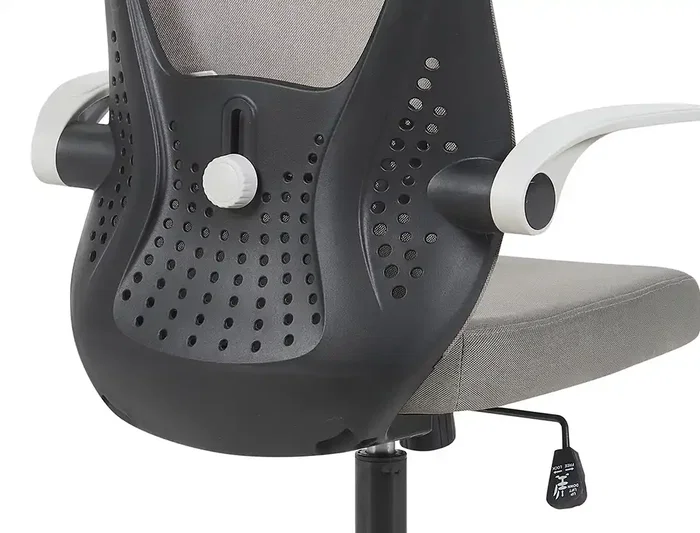 Q-connect Silla de Oficina Terni Malla Transpirable Ajustable, Gris/Negro, Altura Max 1050 mm