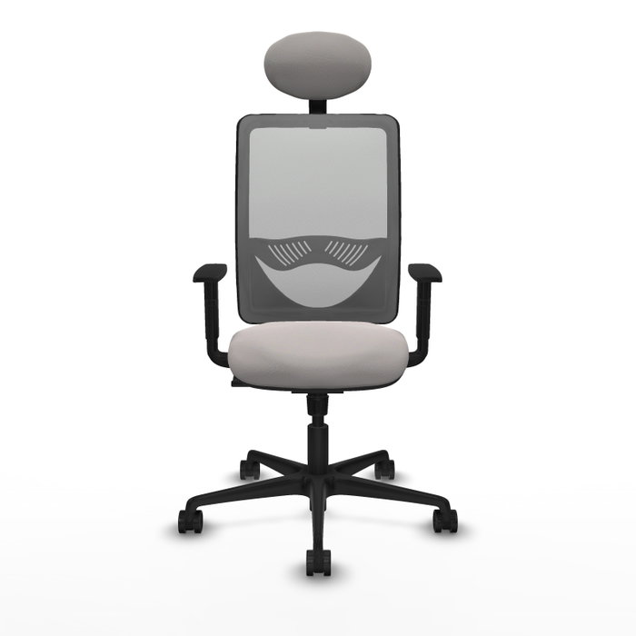 PIQUERAS Y CRESPO Silla de oficina Zulema con mecanismo Sincro, Blanco y Gris PIQUERAS Y CRESPO Silla de oficina Zulema con mecanismo Sincro, Blanco y Gris