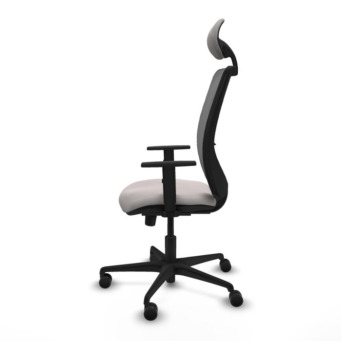 PIQUERAS Y CRESPO Silla de oficina Zulema con mecanismo Sincro, Blanco y Gris PIQUERAS Y CRESPO Silla de oficina Zulema con mecanismo Sincro, Blanco y Gris