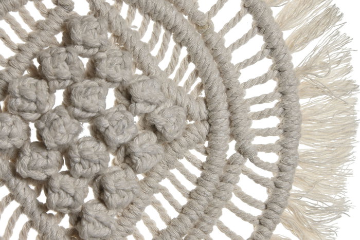 DKD Home Decor Set de 3 Macramé y Metal 20x1x20 cm