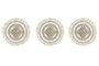 DKD Home Decor Set de 3 Macramé y Metal 20x1x20 cm