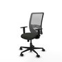 PIQUERAS Y CRESPO Silla de oficina Zulema con mecanismo Sincro, Negro y Gris