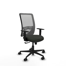 PIQUERAS Y CRESPO Silla de oficina Zulema con mecanismo Sincro, Negro y Gris
