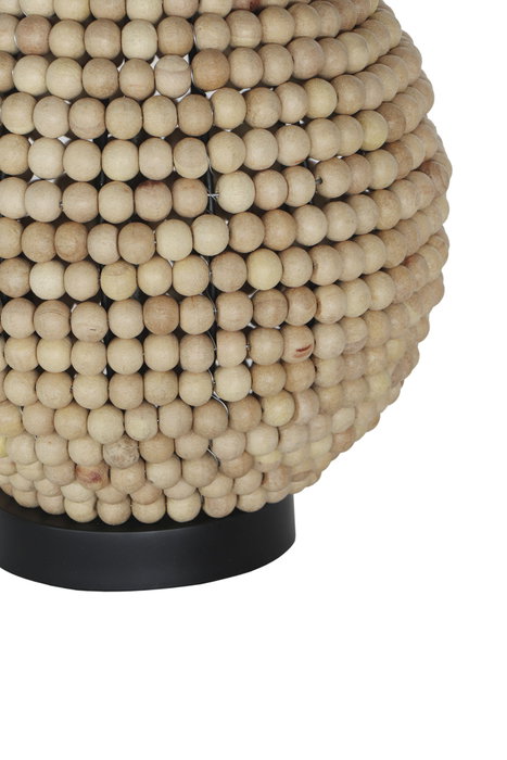 DKD Home Decor Lámpara de Sobremesa Madera y Metal Marrón