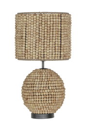 DKD Home Decor Lámpara de Sobremesa Madera y Metal Marrón