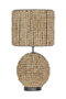 DKD Home Decor Lámpara de Sobremesa Madera y Metal Marrón