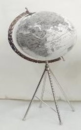 DKD Home Decor Globo Terráqueo con Pie Blanco 27x25x61 cm
