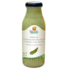 VEGETALIA Crema de Calabacín con Alga Wakame 500ml Bio, Vegana, Sin Gluten, Lactosa ni Azúcar