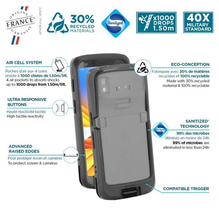 Mobilis 065030 Funda para Zebra TC22 - TC27 - HC50 - HC20 Mobilis 065030 Funda para Zebra TC22 - TC27 - HC50 - HC20