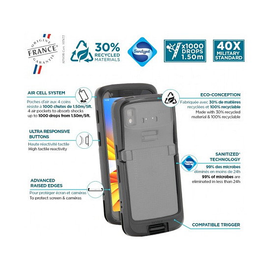 Mobilis Protech-case para Zebra TC22, TC27, HC50 y HC20 Mobilis Protech-case para Zebra TC22, TC27, HC50 y HC20