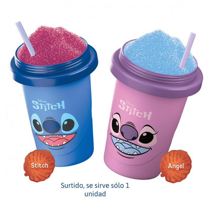 Bandai Vaso Granizado ChillFactor Stitch para Bebidas Heladas, Diseño de Personaje Disney, Modelo Aleatorio, 1 Unidad
