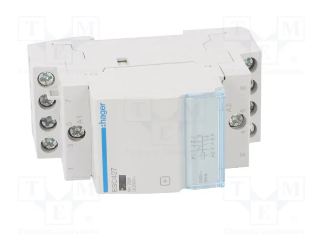 HAGER Contactor 4-polar ESC427 25A 230VAC HAGER Contactor 4-polar ESC427 25A 230VAC