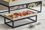 Leone Gn 1/3 Soporte Buffet Negro 32,5x17,6x16 cm Metal Cromado