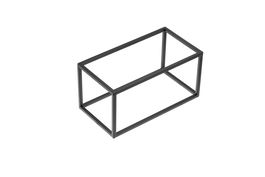 Leone Gn 1/3 Soporte Buffet Negro 32,5x17,6x16 cm Metal Cromado