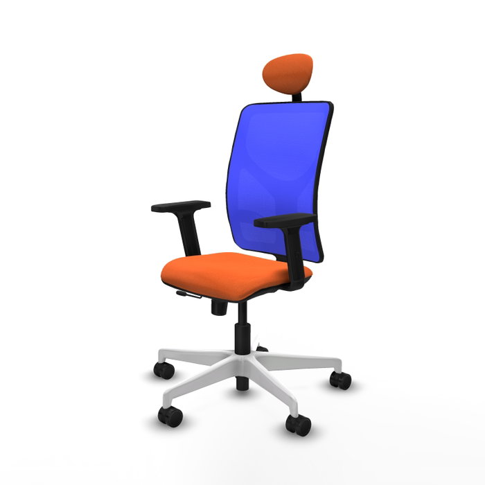 PIQUERAS Y CRESPO Silla de oficina Motilla Naranja y Azul