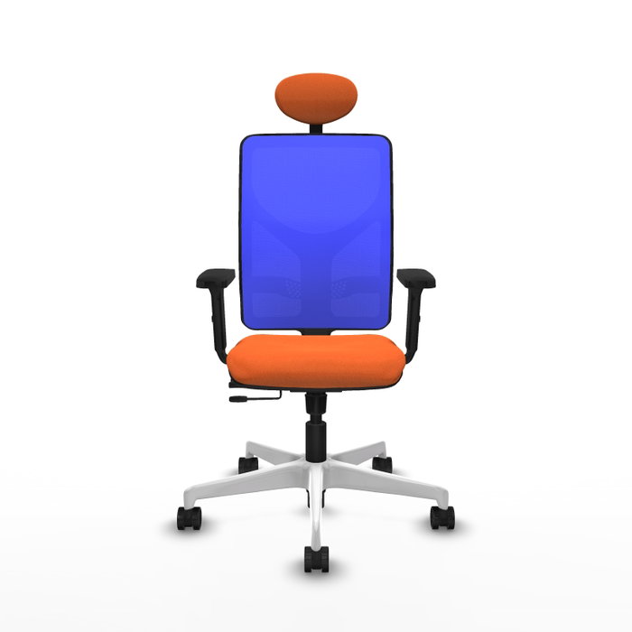 PIQUERAS Y CRESPO Silla de oficina Motilla Naranja y Azul