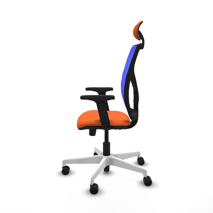 PIQUERAS Y CRESPO Silla de oficina Motilla Naranja y Azul