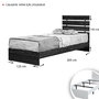 Hanah Home Somier Individual 120 - Shiny White para Colchón 120x200 cm Blanco Brillante