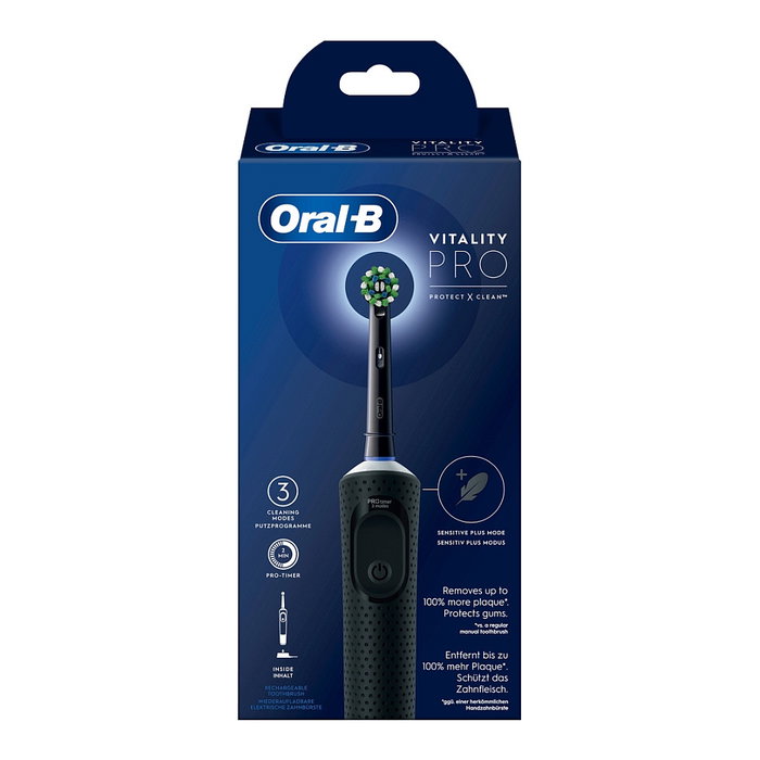 Oral-B Vitality Pro Cepillo de Dientes Eléctrico Negro, 1 Cabezal Oral-B Vitality Pro Cepillo de Dientes Eléctrico Negro, 1 Cabezal