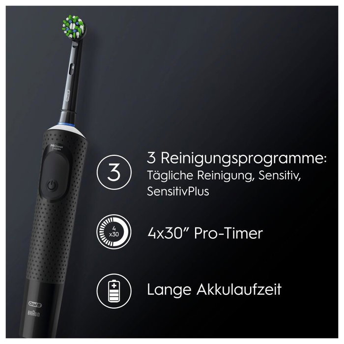 Oral-B Vitality Pro Cepillo de Dientes Eléctrico Negro, 1 Cabezal Oral-B Vitality Pro Cepillo de Dientes Eléctrico Negro, 1 Cabezal