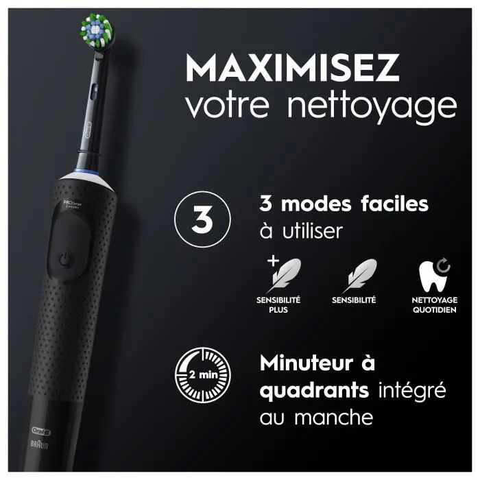 Oral-B Vitality Pro Cepillo de Dientes Eléctrico Negro, 1 Cabezal Oral-B Vitality Pro Cepillo de Dientes Eléctrico Negro, 1 Cabezal