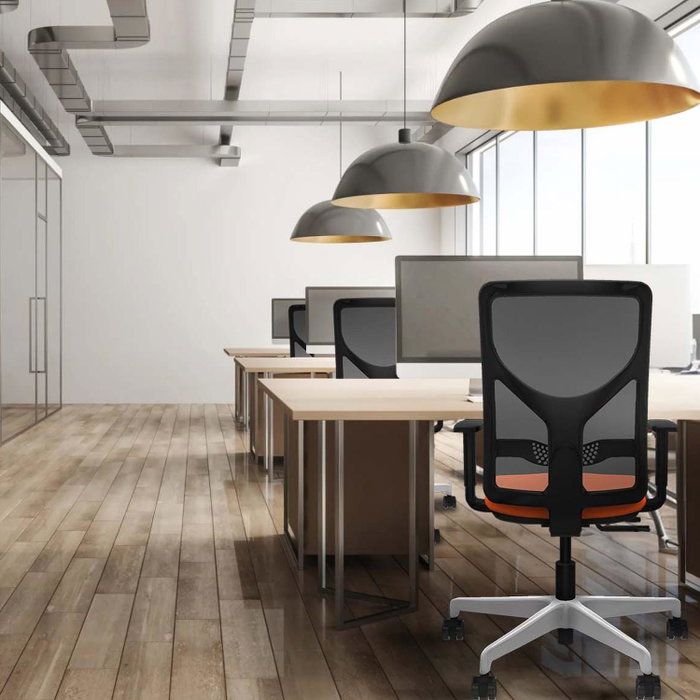 PIQUERAS Y CRESPO Silla de oficina Motilla Naranja y Negro PIQUERAS Y CRESPO Silla de oficina Motilla Naranja y Negro