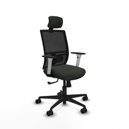 PIQUERAS Y CRESPO Silla de oficina Yunquera con mecanismo Sincro, color Negro