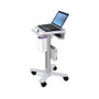 Ergotron SV10 StyleView Carrito Portátil Multimedia, Aluminio/Blanco, Capacidad 4.5 kg, para Pantallas hasta 43.2 cm (17"), con 4 Ruedas