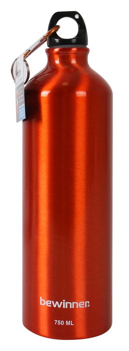 Bewinner Botella Sport de Aluminio 750 ml con Dimensiones 7 x 25 cm - Ideal para Deporte (12 Unidades)
