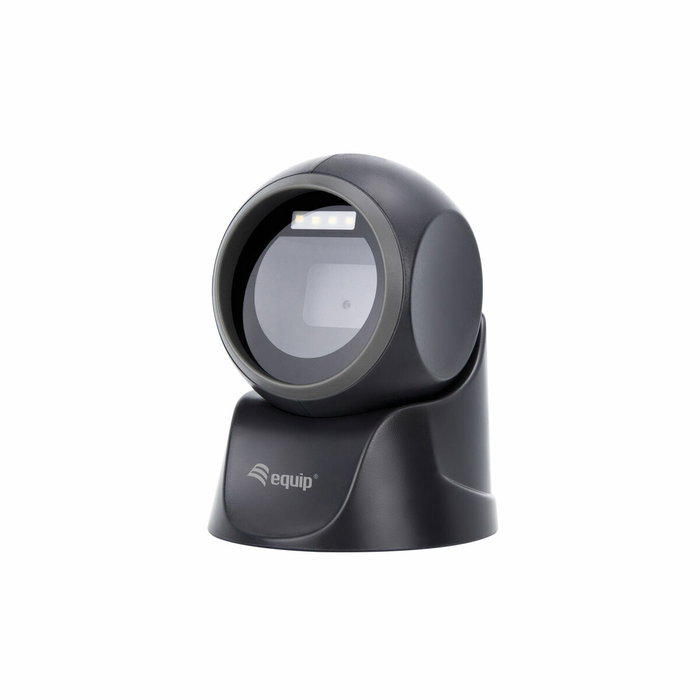 Equip Lector de códigos de barras omnidireccional 2D sobremesa USB Negro
