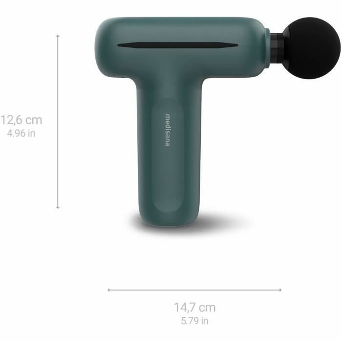 MEDISANA Mini Pistola Masaje MG 200 Gris/Verde