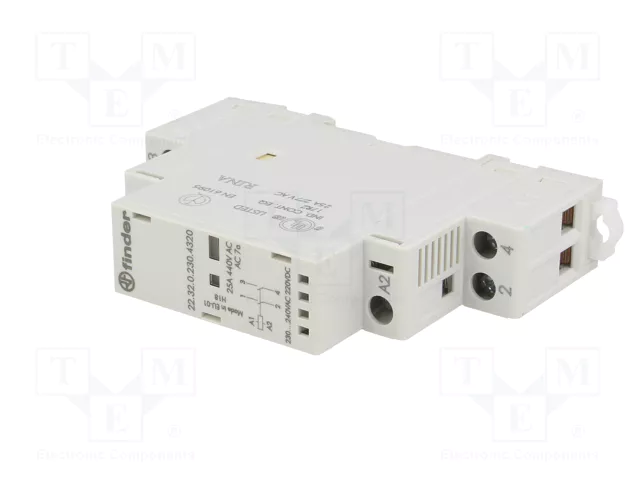 Finder Contactores de instalación 22.32.0.230.4320 2S 25A 230VAC/DC