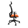 PIQUERAS Y CRESPO Silla de oficina Cilanco con mecanismo Sincro/Traslack, Tela Naranja y Malla Negra