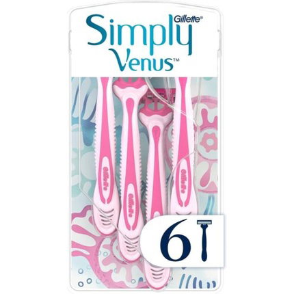 Gillette Simply Venus 3 Rasurador Desechable, 6 Unidades Gillette Simply Venus 3 Rasurador Desechable, 6 Unidades