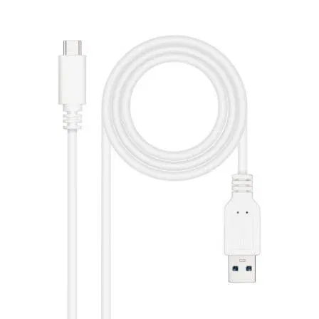 Nano Cable 10.01.4001-W Cable USB 3.1 Tipo-C Macho - USB Macho 10Gbps 1m Blanco