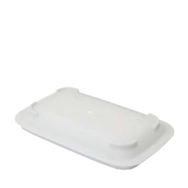 AMC POLITRAY Tapa para Fuente o Bandeja de Polipropileno / Policarbonato, Color Gris, Dimensiones 17.4 x 11.2 cm (Set de 50)