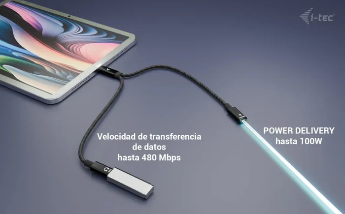 Cable i-tec usb-c splitter audio data 1x usb-c pd input 100w 1x usb-c 2.0 for audio mic or data 480mbps power delivery 100w Cable i-tec usb-c splitter audio data 1x usb-c pd input 100w 1x usb-c 2.0 for audio mic or data 480mbps power delivery 100w