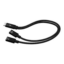 i-tec USB-C Cable Splitter Audio/Data + Power Delivery 100W Thunderbolt 5, Longitud 0.3 m, 480 Mbit/s, Negro