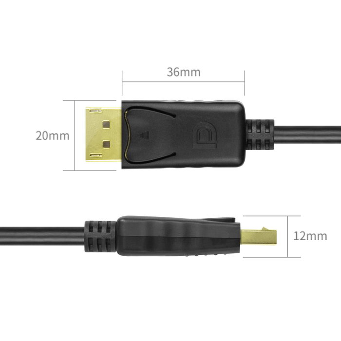 Unitek Cable DisplayPort 3,0 m Negro