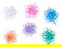 Pincello Lazos Visillo PVC 72 Unidades 6 Colores Pasteles 5,8 cm (Set de 12)