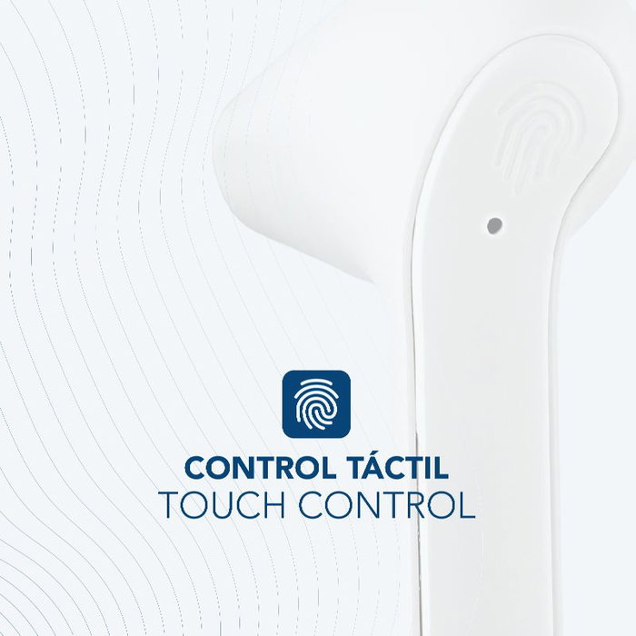 DAEWOO Auriculares Bluetooth TWS 5.4 Blancos con Carga, Batería Auricular 40 mAh y Caja 650 mAh