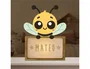 Wondee Little Bee Lámpara Infantil de Noche Personalizable con Nombre en Madera Sostenible