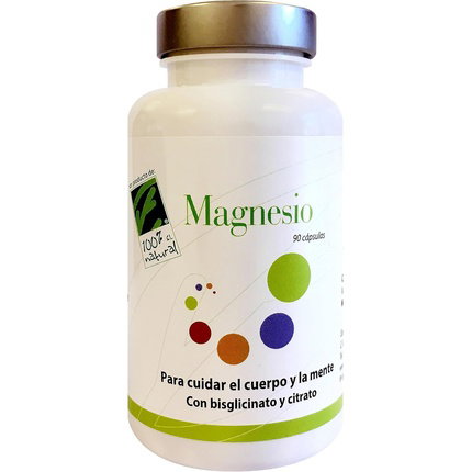 CIEN POR CIEN NATURAL Magnesio Bisglicinato y Citrato 90 cápsulas CIEN POR CIEN NATURAL Magnesio Bisglicinato y Citrato 90 cápsulas