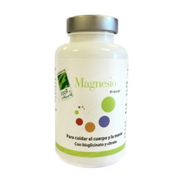100% Natural Magnesio Bisglycinato Citrato 90 Cápsulas