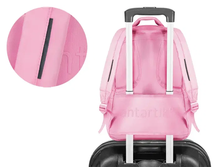 Antartik Mochila Fusion Flex Multibolsillo Rosa 19L