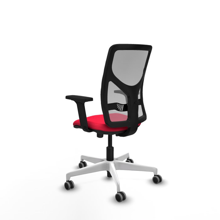 PIQUERAS Y CRESPO Silla de oficina Motilla con mecanismo Sincro/Traslack, Rojo y Gris