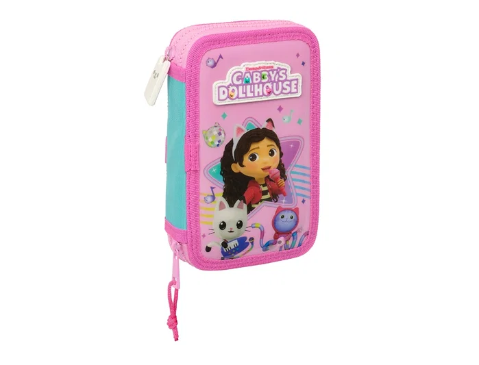 Safta Plumier Escolar Doble Gabby's Dollhouse Party 28 piezas