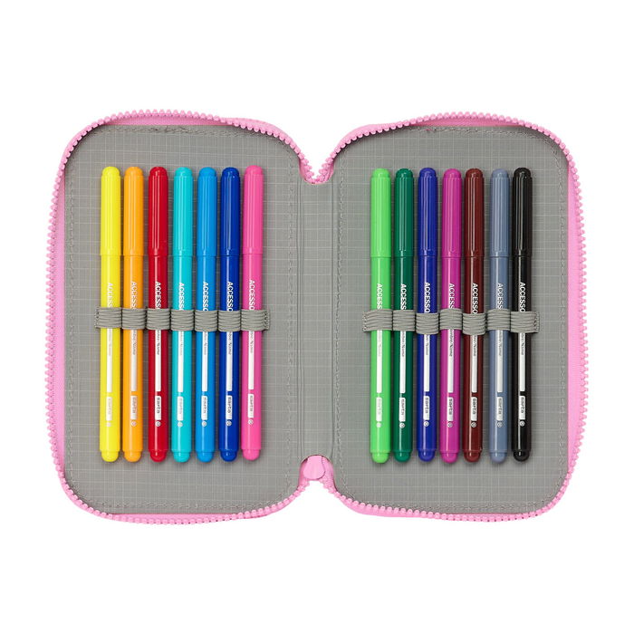 Plumier Doble Gabby's Dollhouse Party Rosa 12.5 x 19.5 x 4 cm 28 piezas