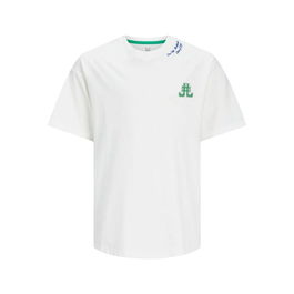 Camiseta de Manga Corta Infantil Jack & Jones Jorcole Back Print Blanco Verde